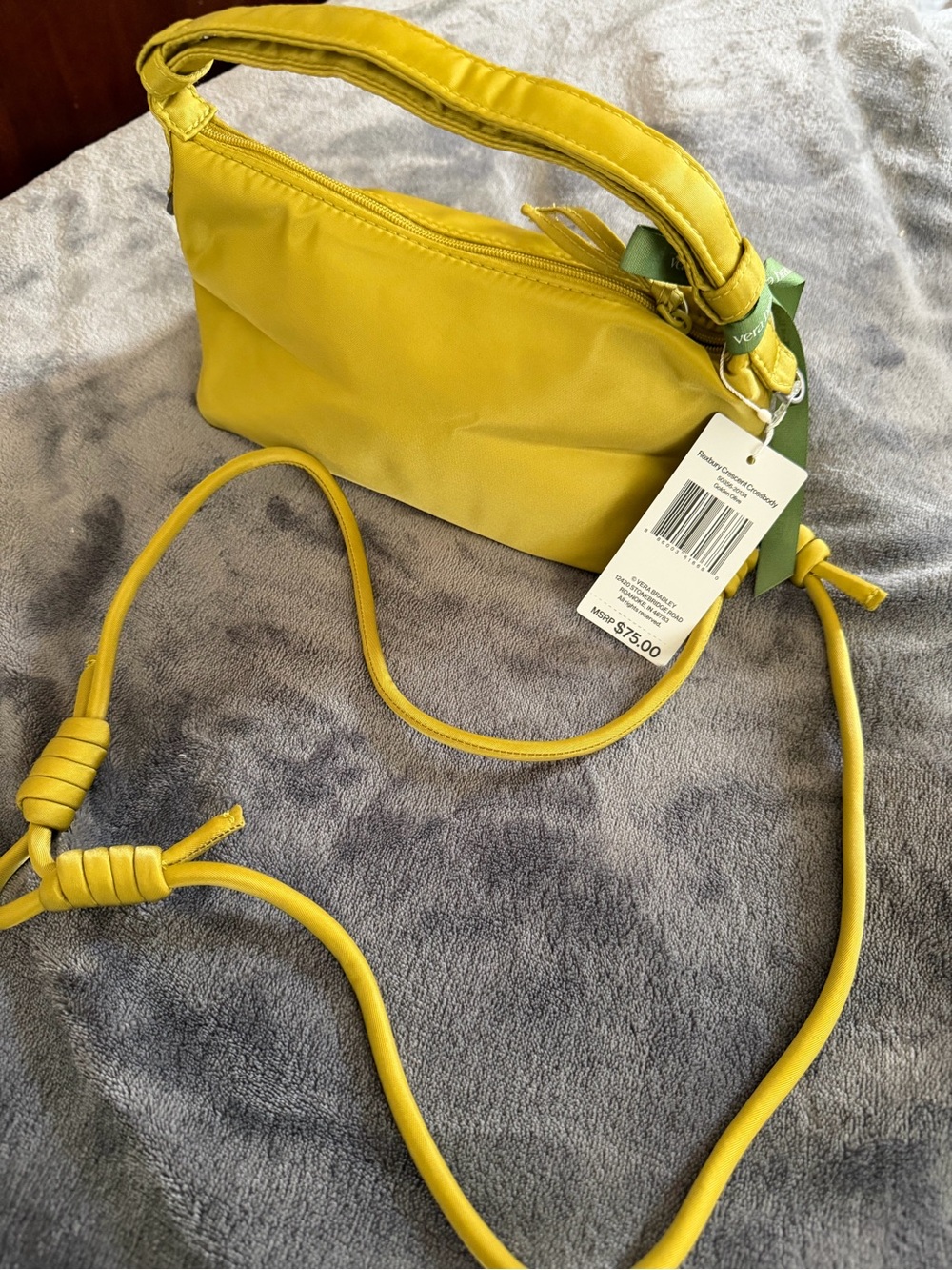 Vera Bradley Yellow Shoulder & Crossbody Bag - Sleek Everyday Style
